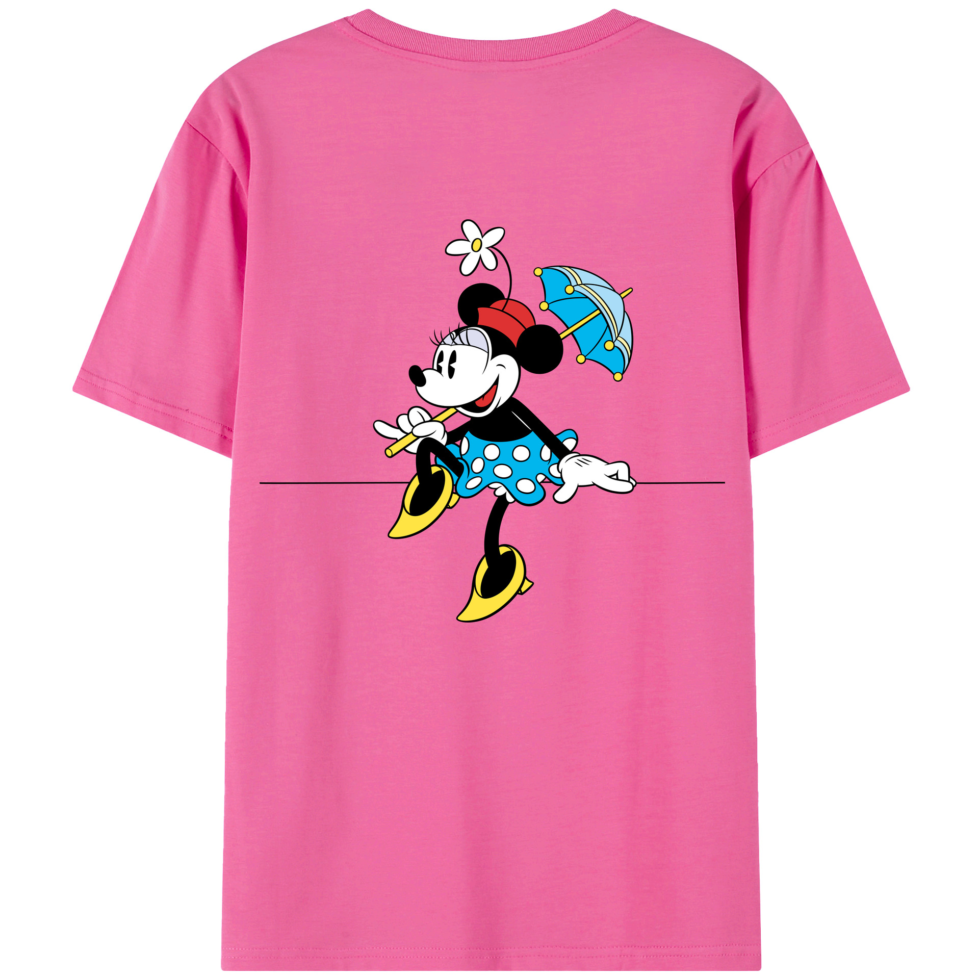 （画像用） ミッキーマウス Mickey Mouse レディース半袖Tシャツ(バックプリント)